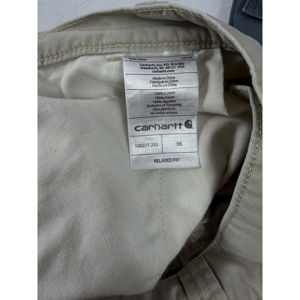 Carhartt Relaxed Fit Cargo Canvas Shorts 2 Pairs  SZ 36 - Picture 11 of 12